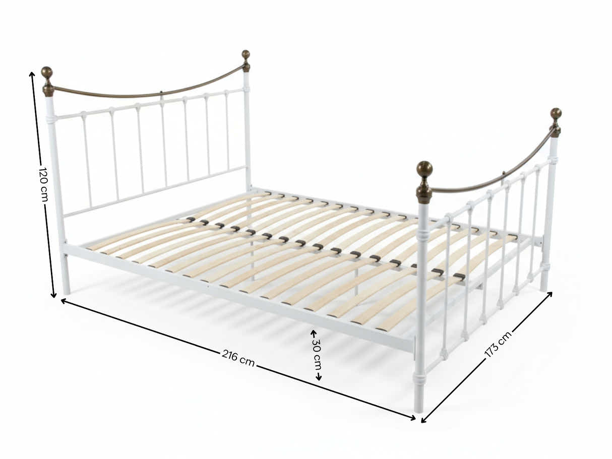 Victorian High Metal Bed Frame – King