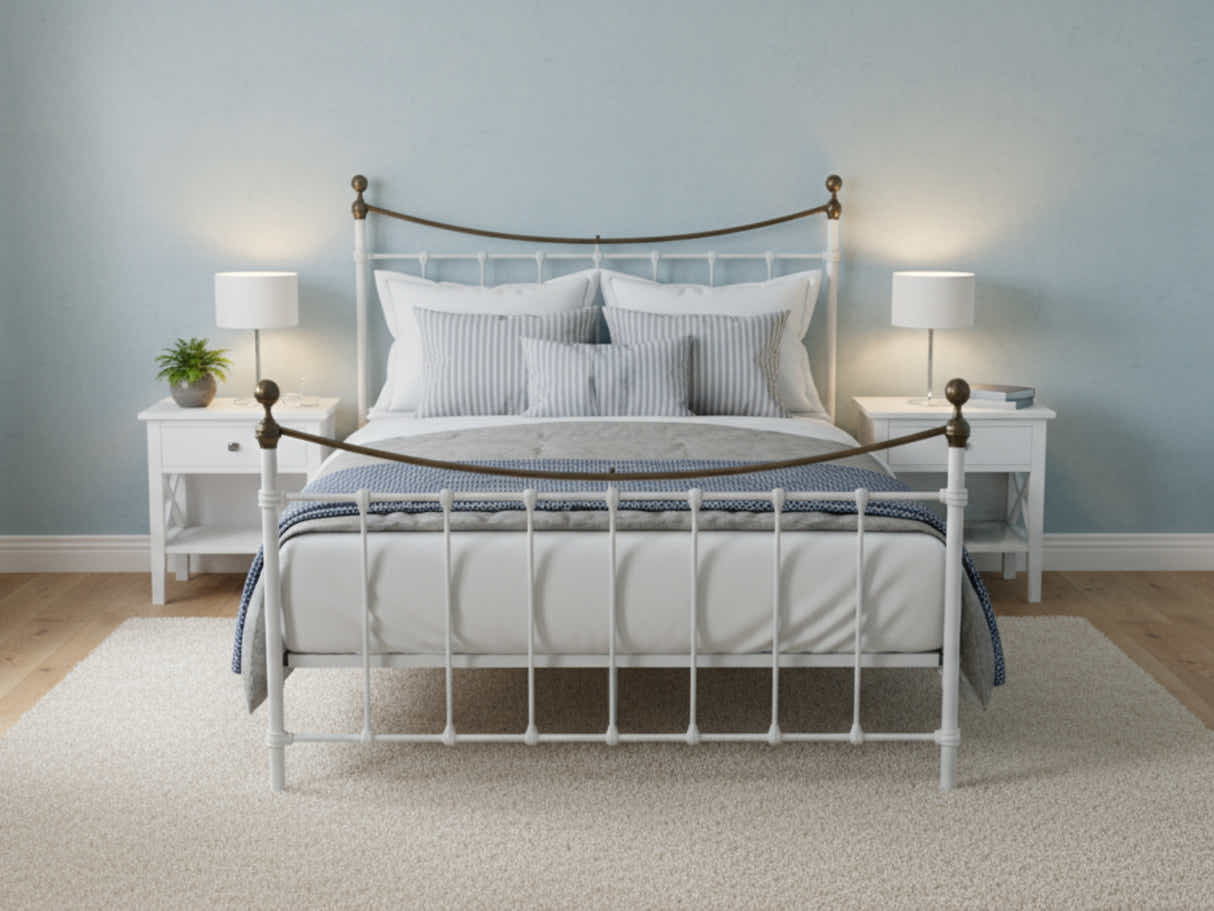 Victorian High Metal Bed Frame – King