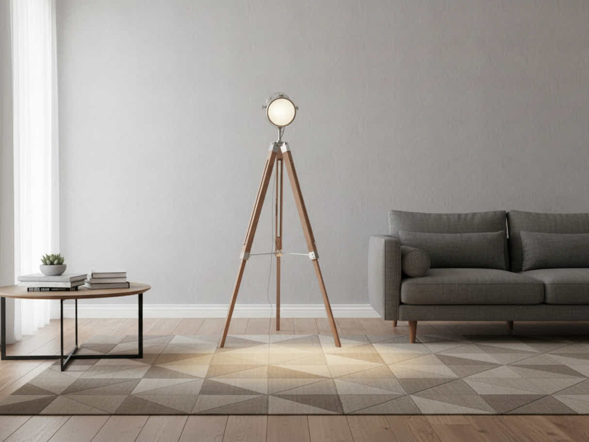 Flack Tripod Floor Lamp - Antique Ash