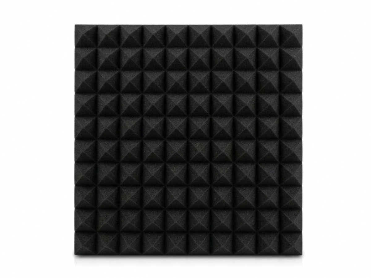 Pyramid Acoustic Foam Panels 50 × 50cm – 12 Pack