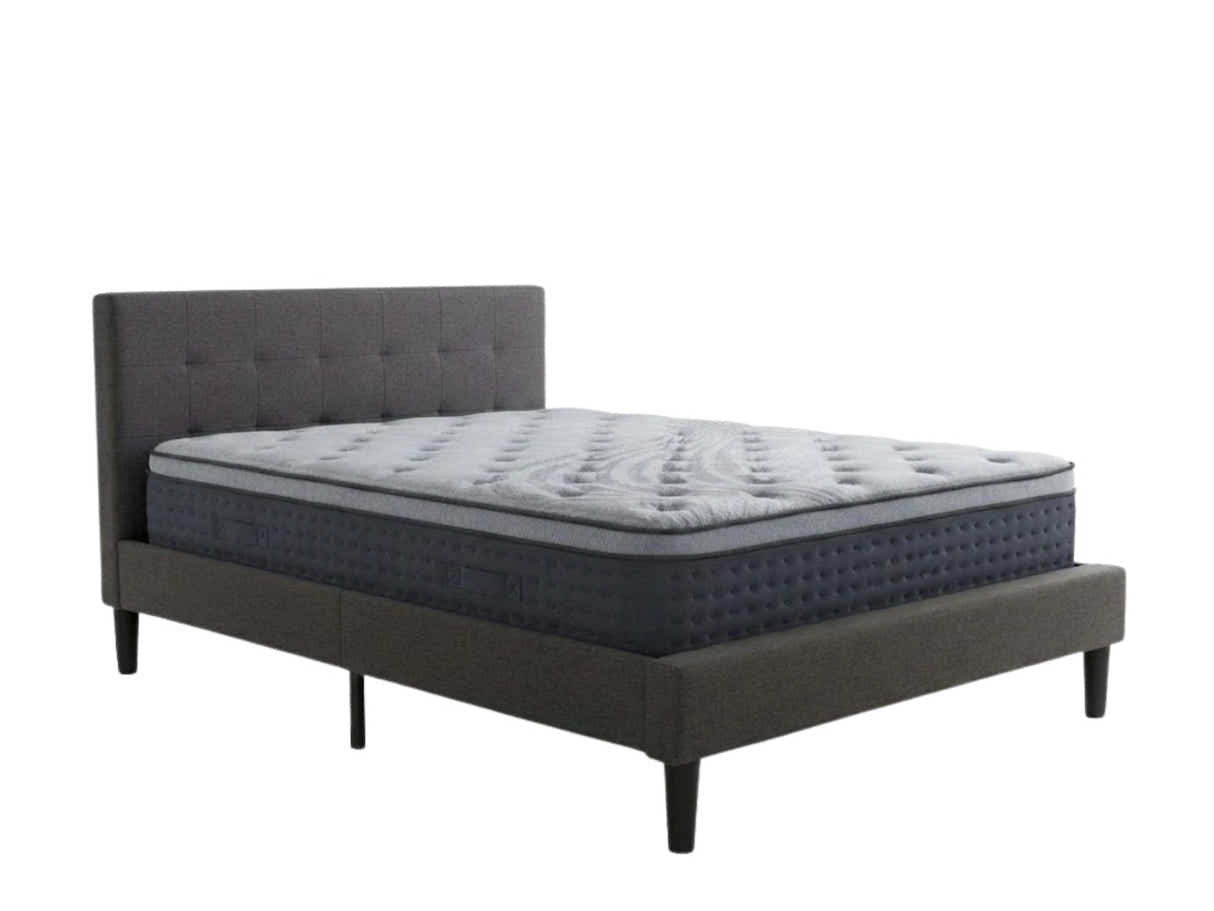 Soni Linen Bed Frame & Euro Top Mattress B34 - Double