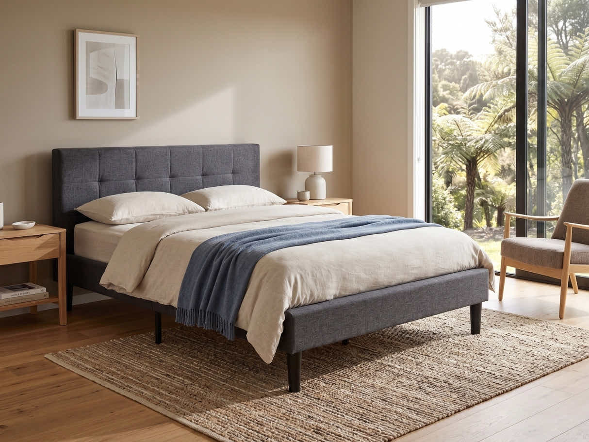 Soni Linen Bed Frame - Double