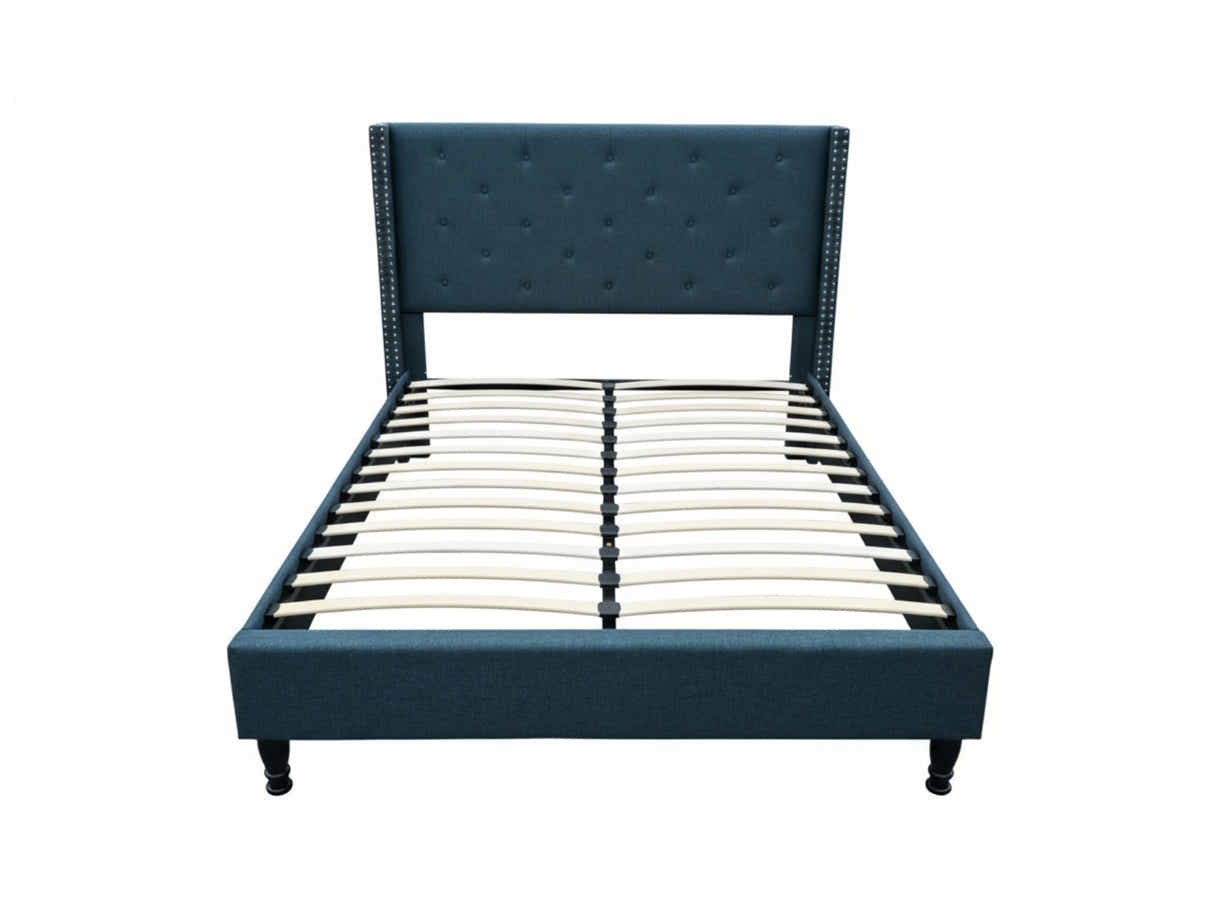 New Lisbeth Bed Frame Blue - Queen