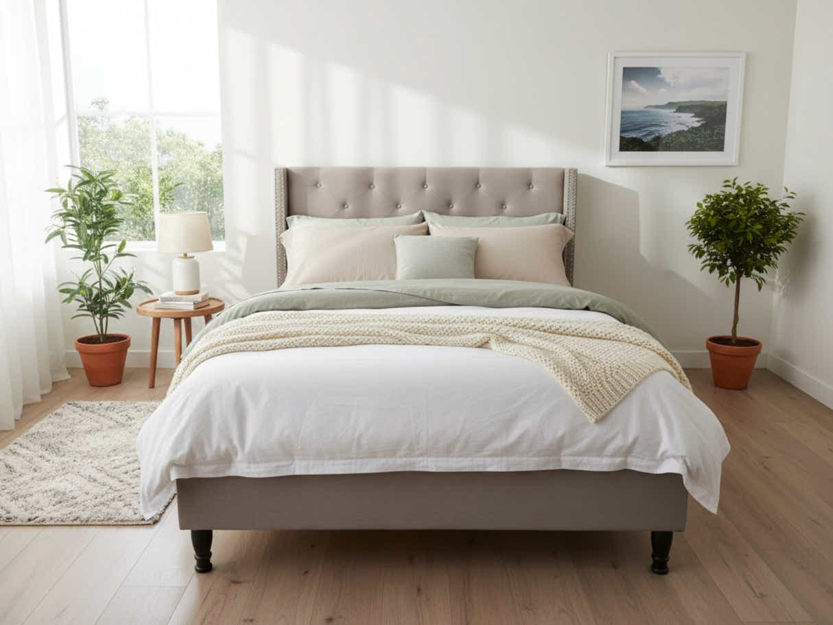 New Lisbeth Bed Frame Grey - Queen