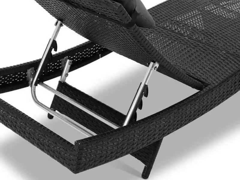 Outdoor Sun Lounger with Aluminium Frame - Set of 2