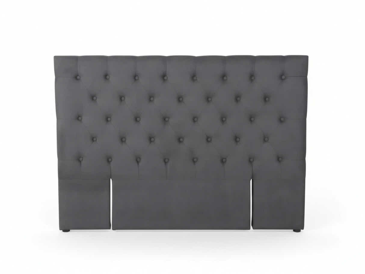 Rakel Fabric Headboard Grey - Double