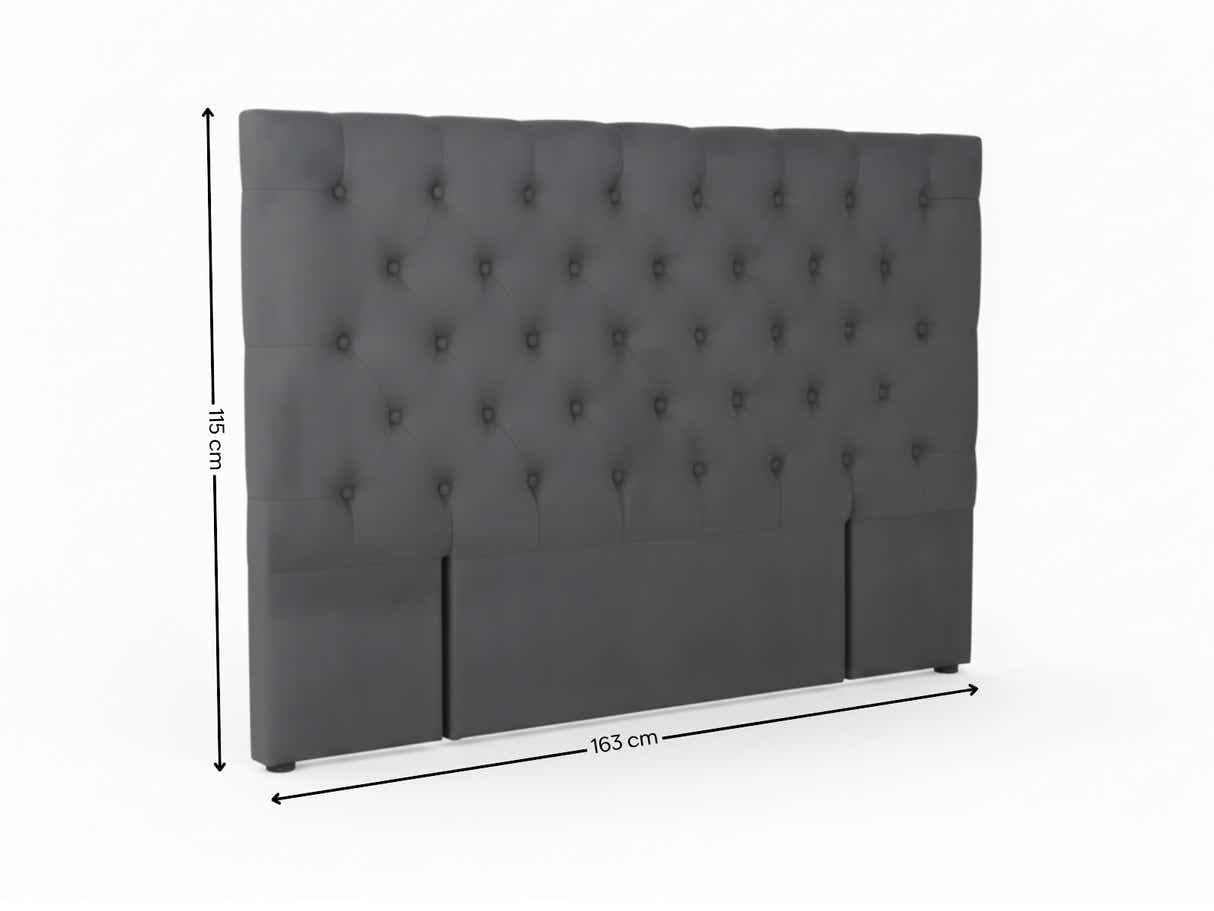 Rakel Fabric Headboard Grey - Queen