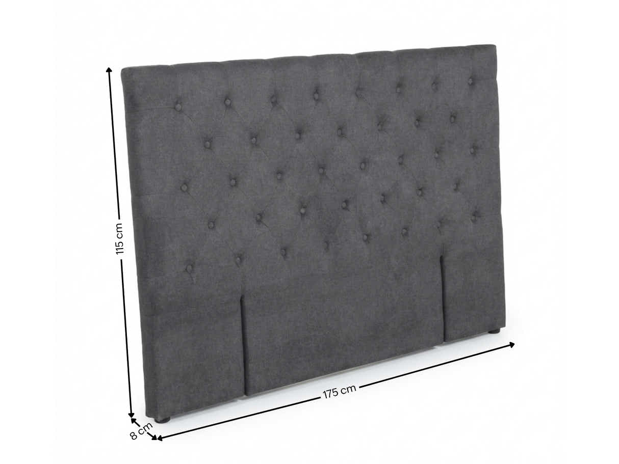 Rakel Fabric Headboard Grey - King