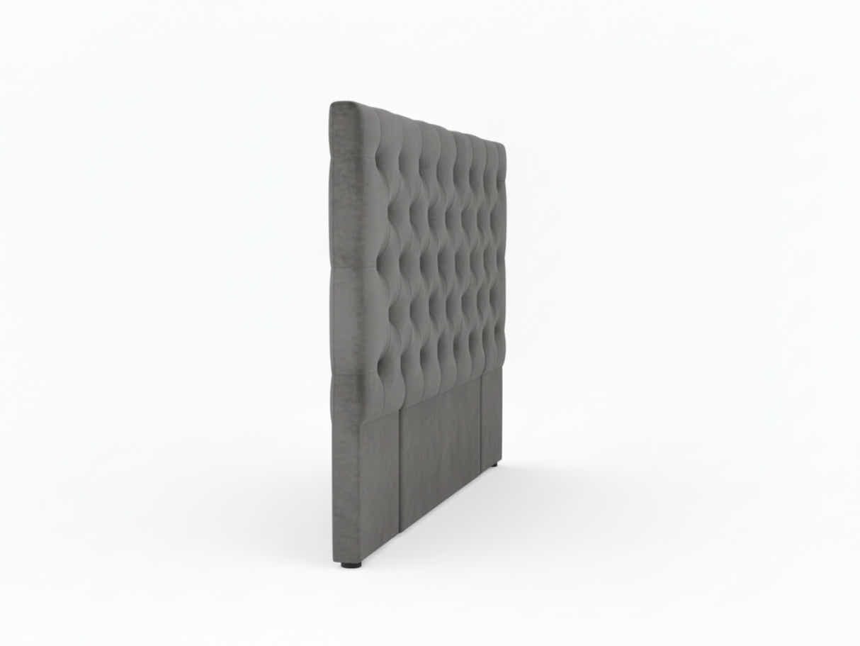 Rakel Velvet Headboard Grey - Double