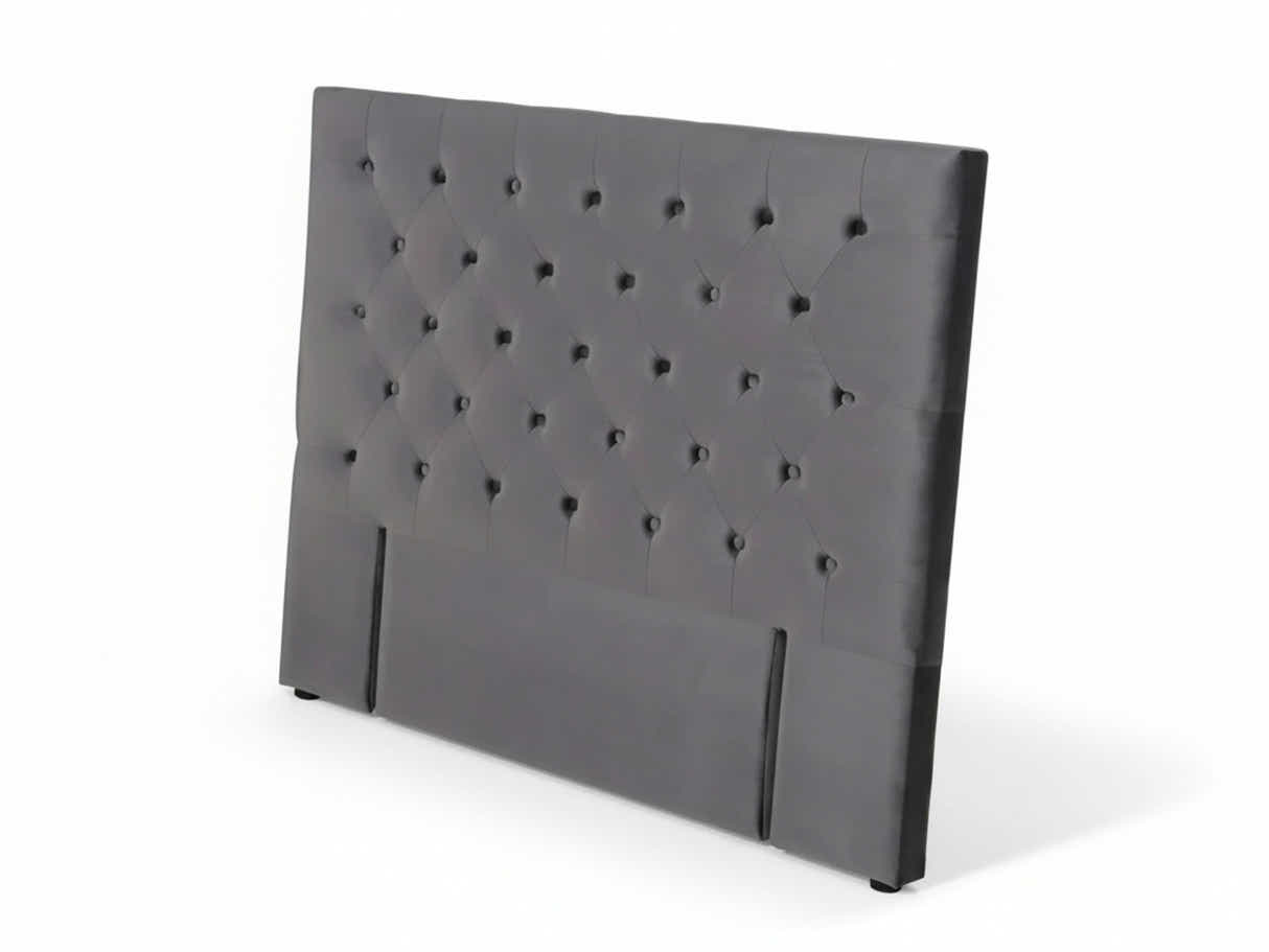 Rakel Velvet Headboard Grey - Queen