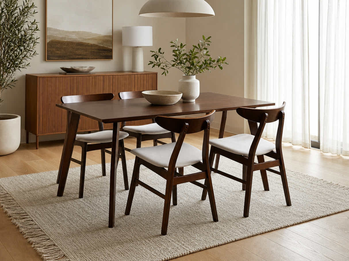 DS Fiesta 5-Piece Dining Set - Walnut