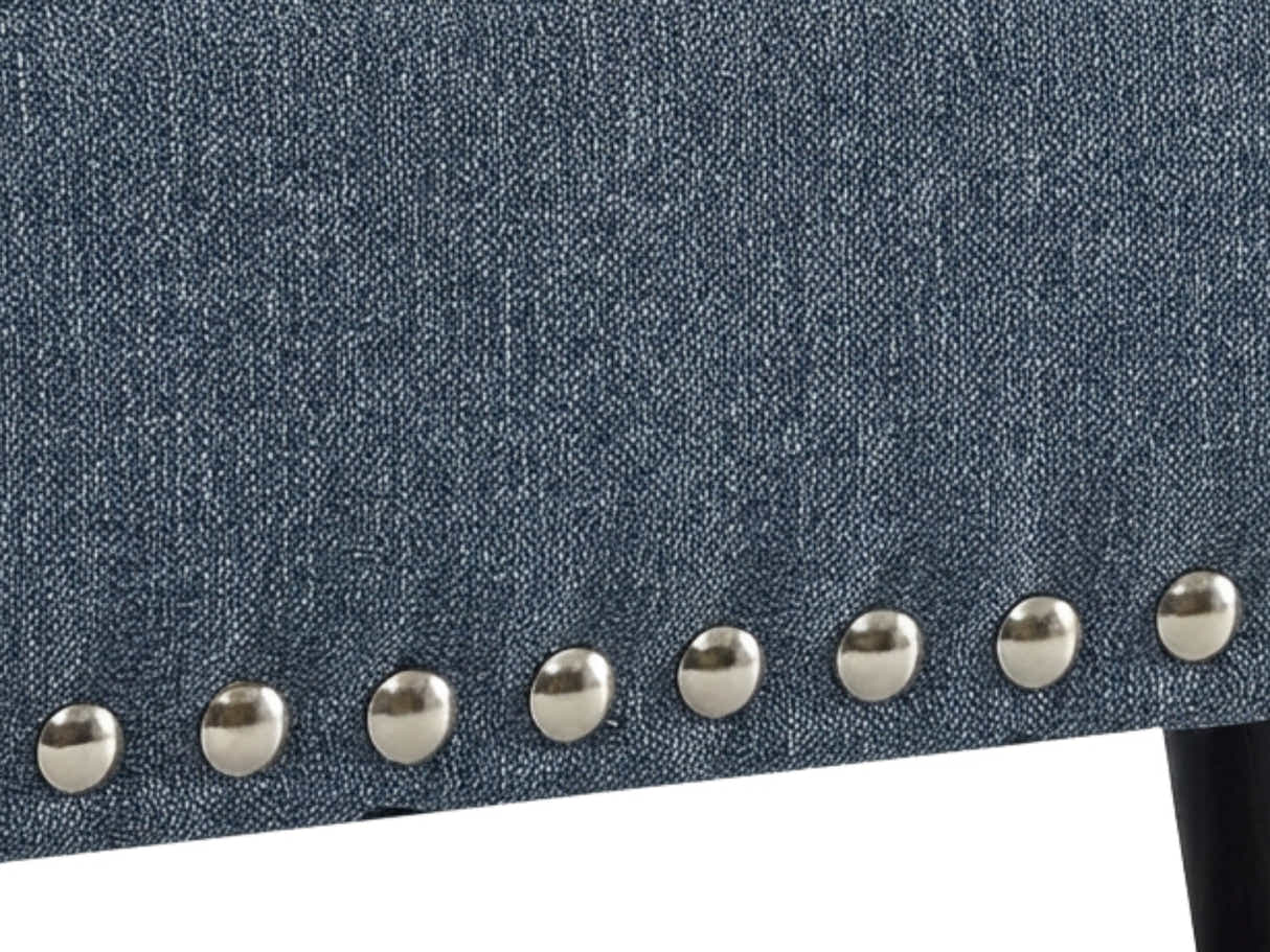 Toby Linen Ottoman Bench with Storage - Grey