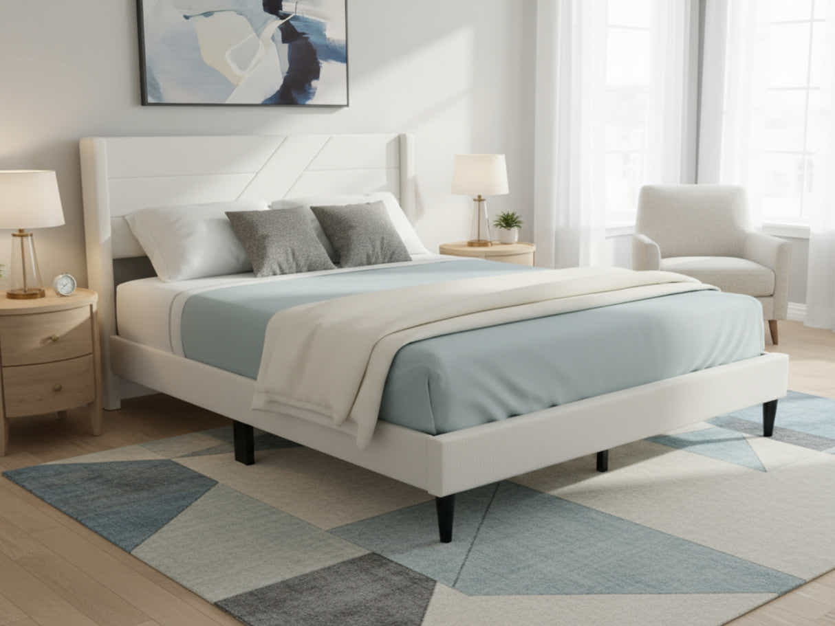 Galenia Bed Frame Beige - Queen