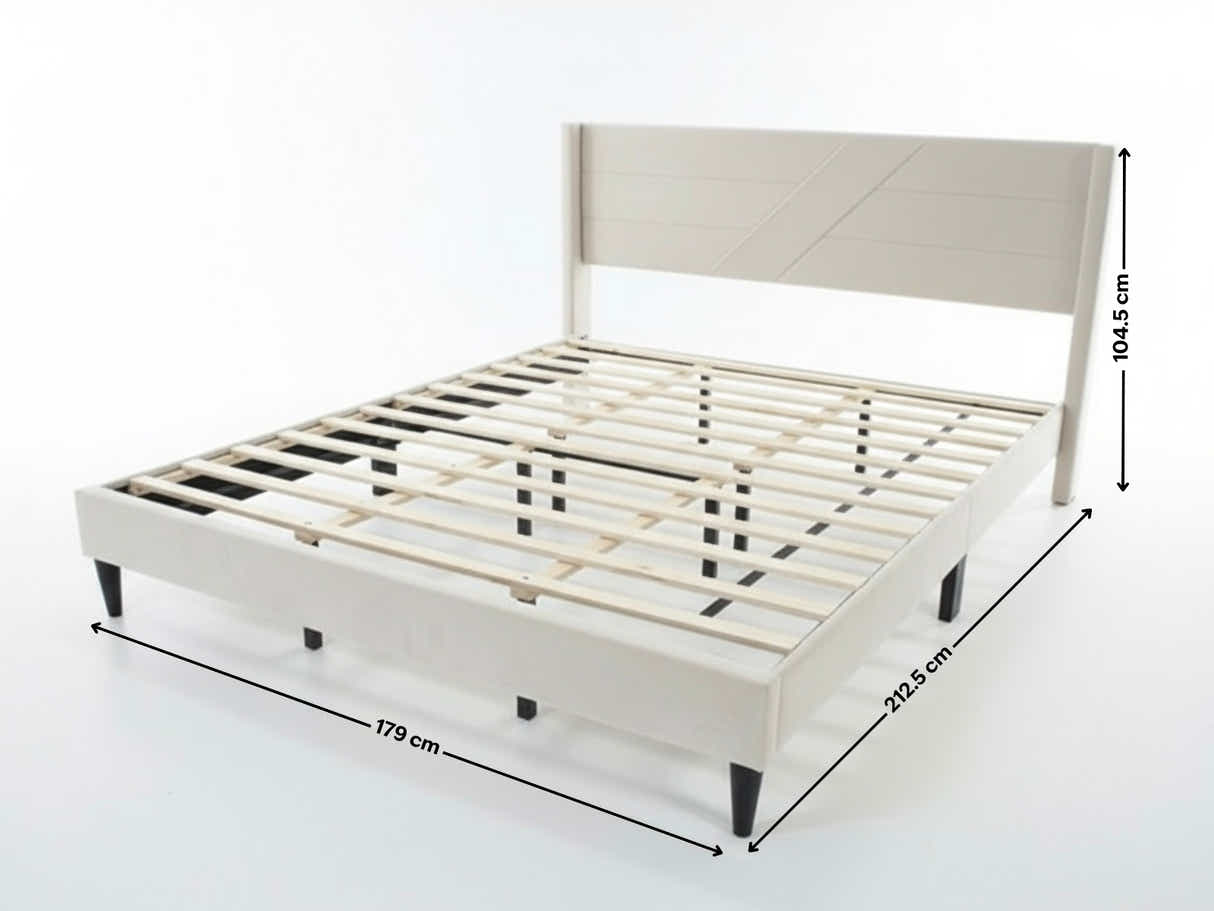 Galenia Bed Frame Beige - King