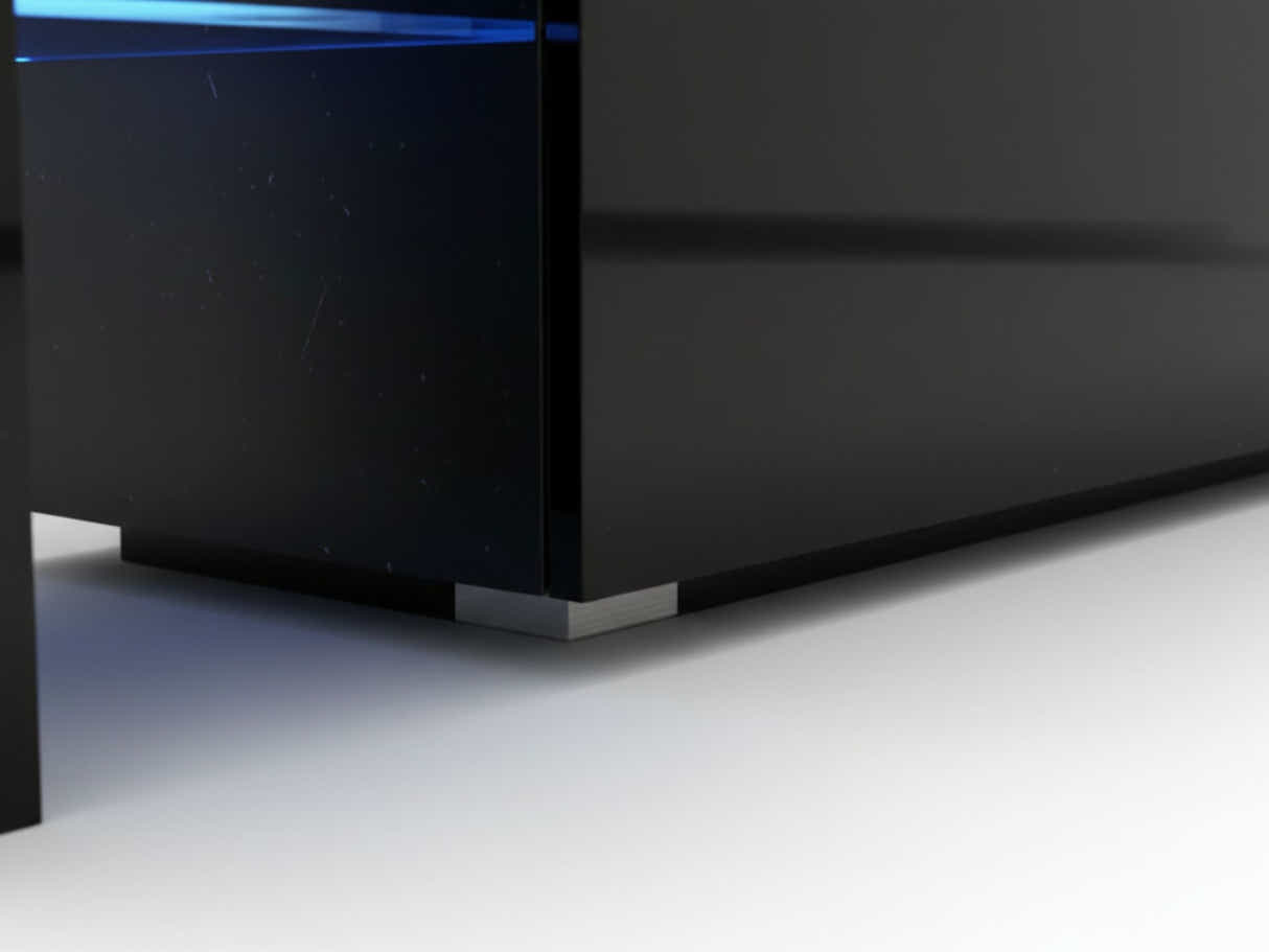 DS Glansig LED Entertainment Unit Black - 190 cm