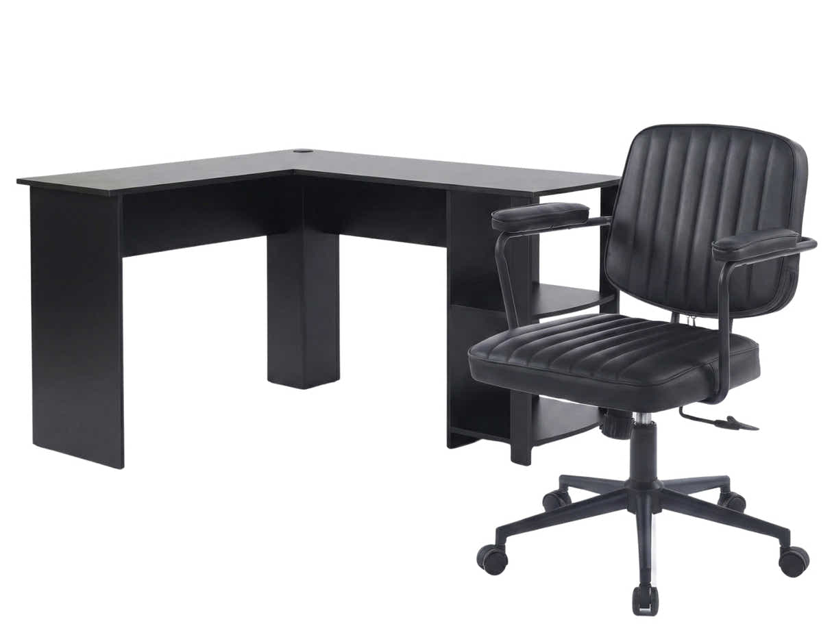 Korr Corner Office Desk & Elio Office Chair