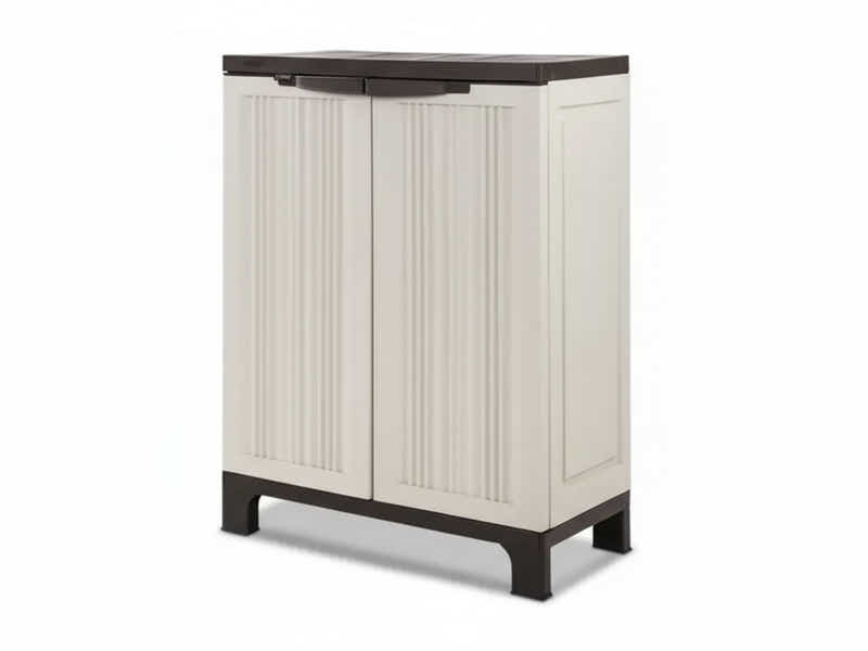 Half-Height Outdoor Storage Cabinet - Cream