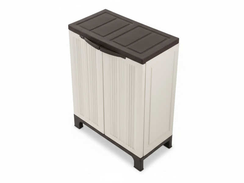 Half-Height Outdoor Storage Cabinet - Cream