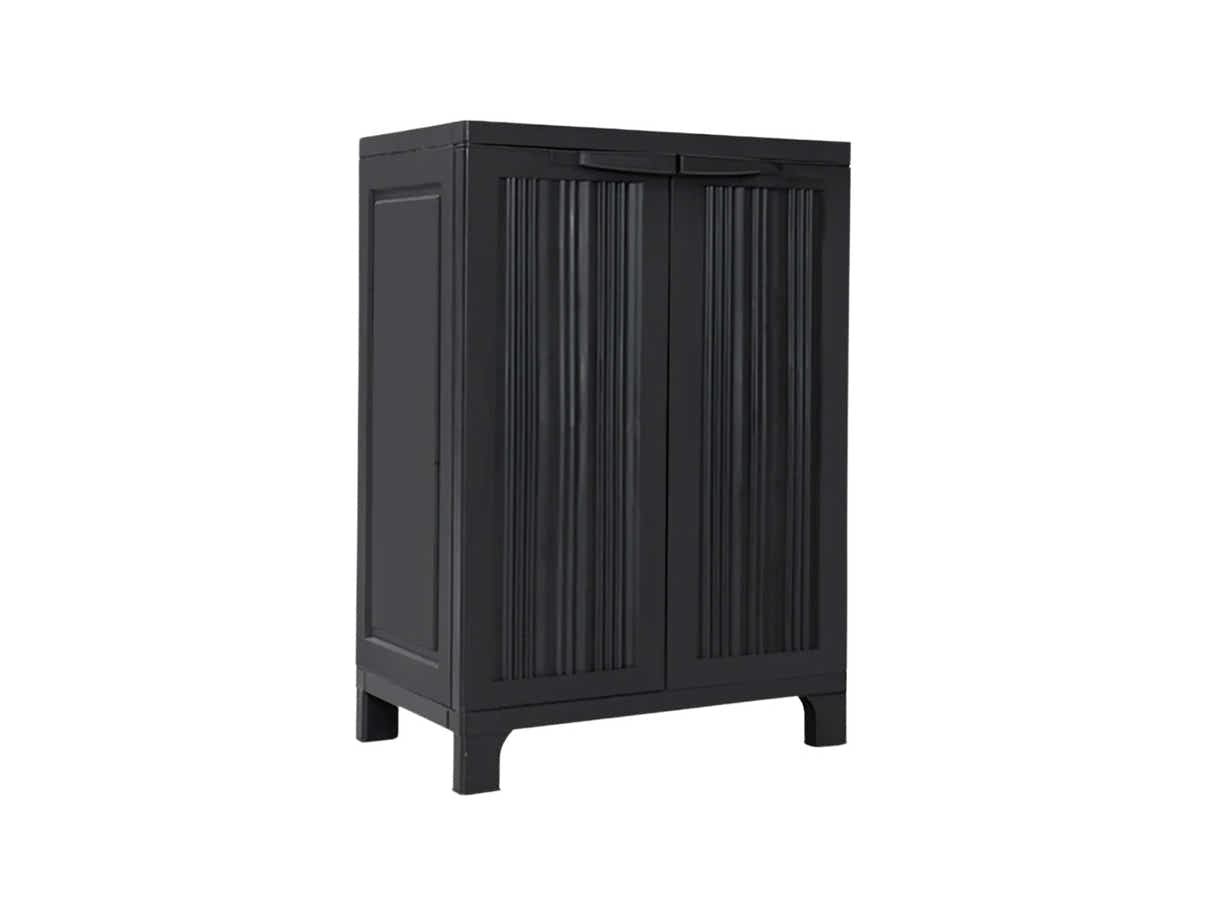 Half-Height Outdoor Storage Cabinet - Black