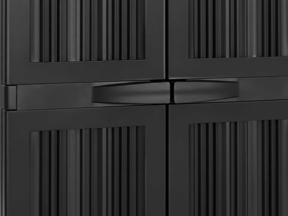 Full-Size Outdoor Storage Cabinet - Black