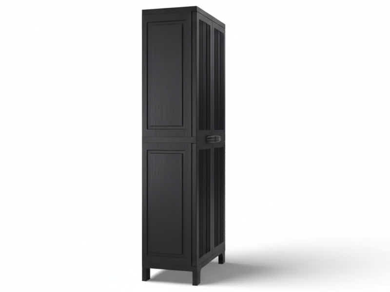 Full-Size Outdoor Storage Cabinet with Multi-Shelf - Black