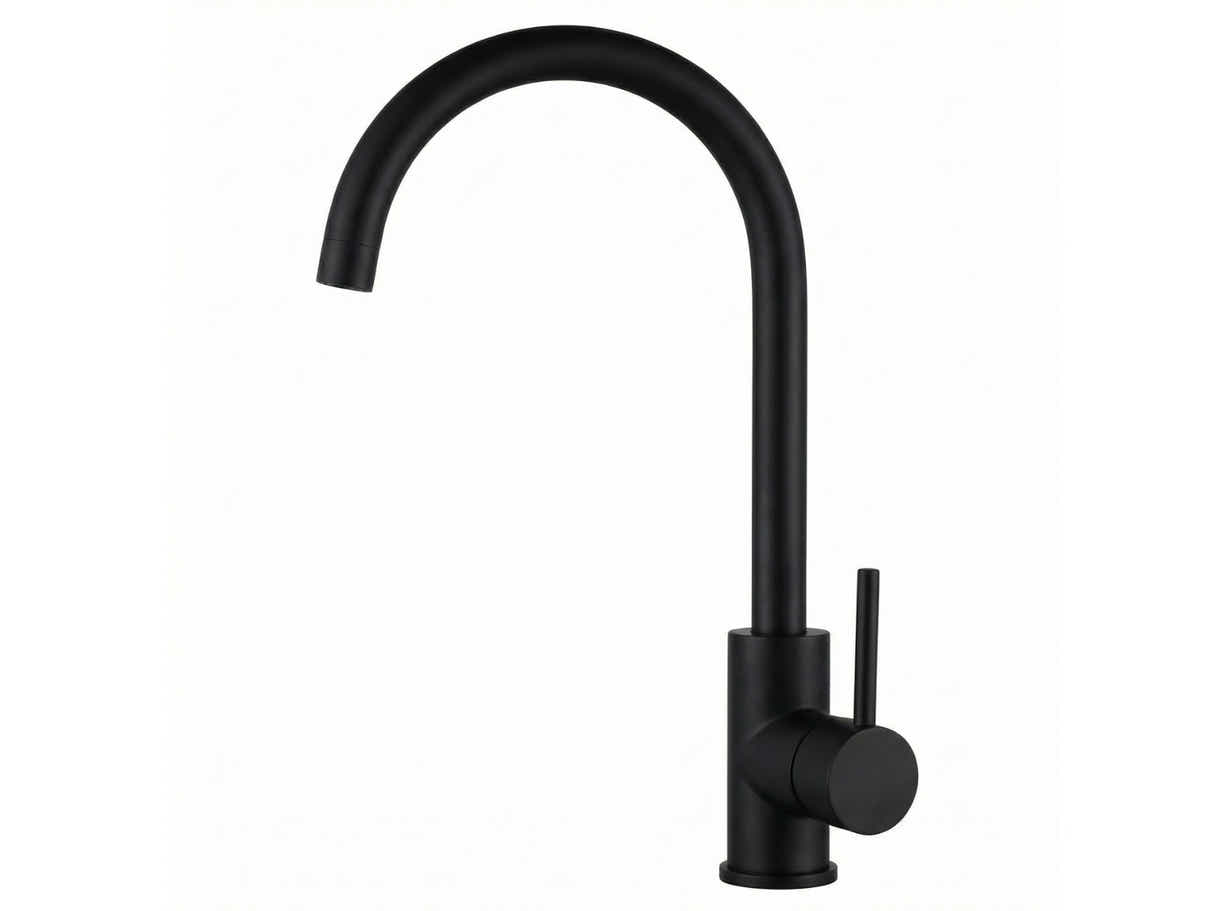 Black Kitchen Faucet - Gooseneck