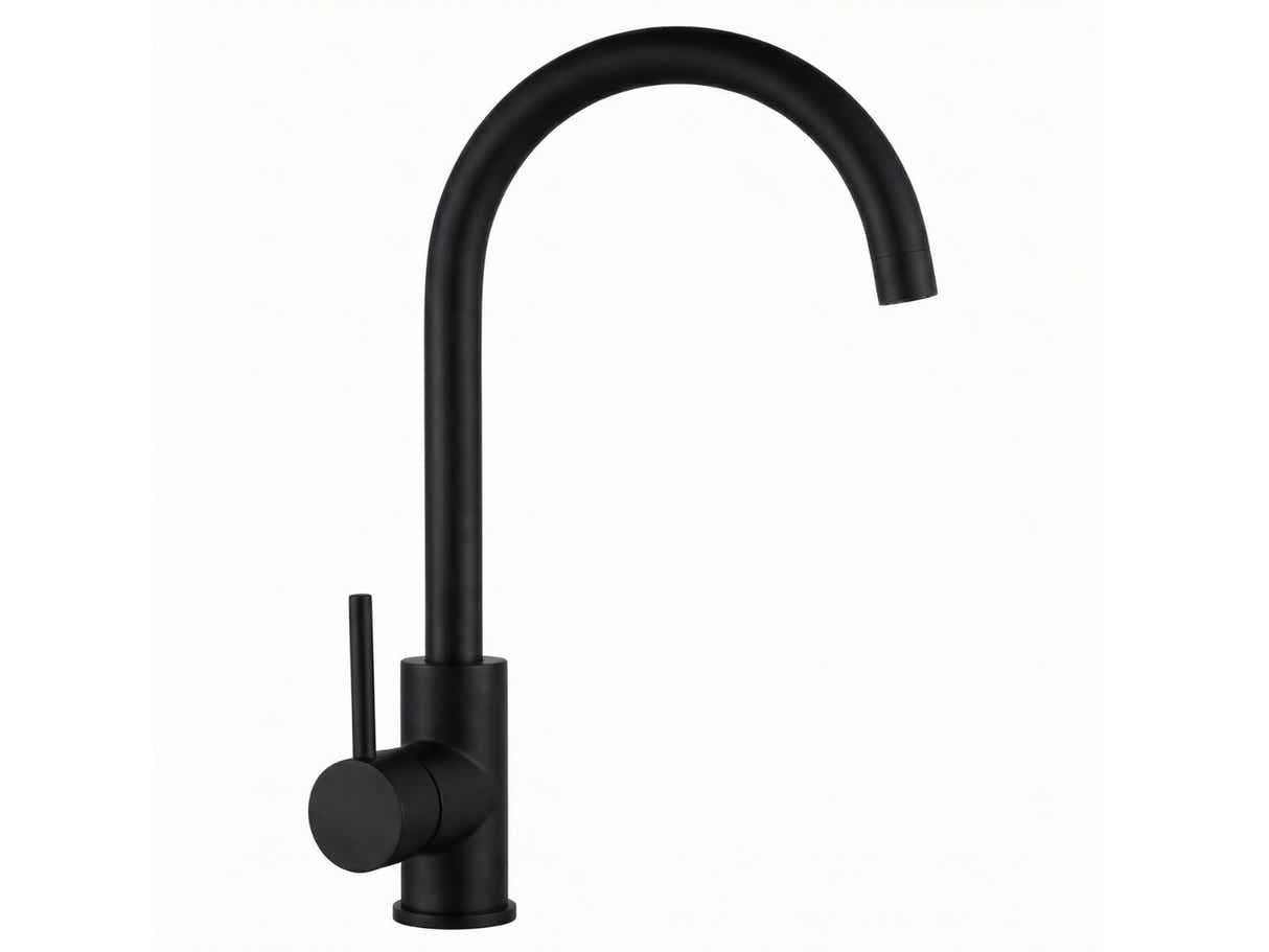 Black Kitchen Faucet - Gooseneck