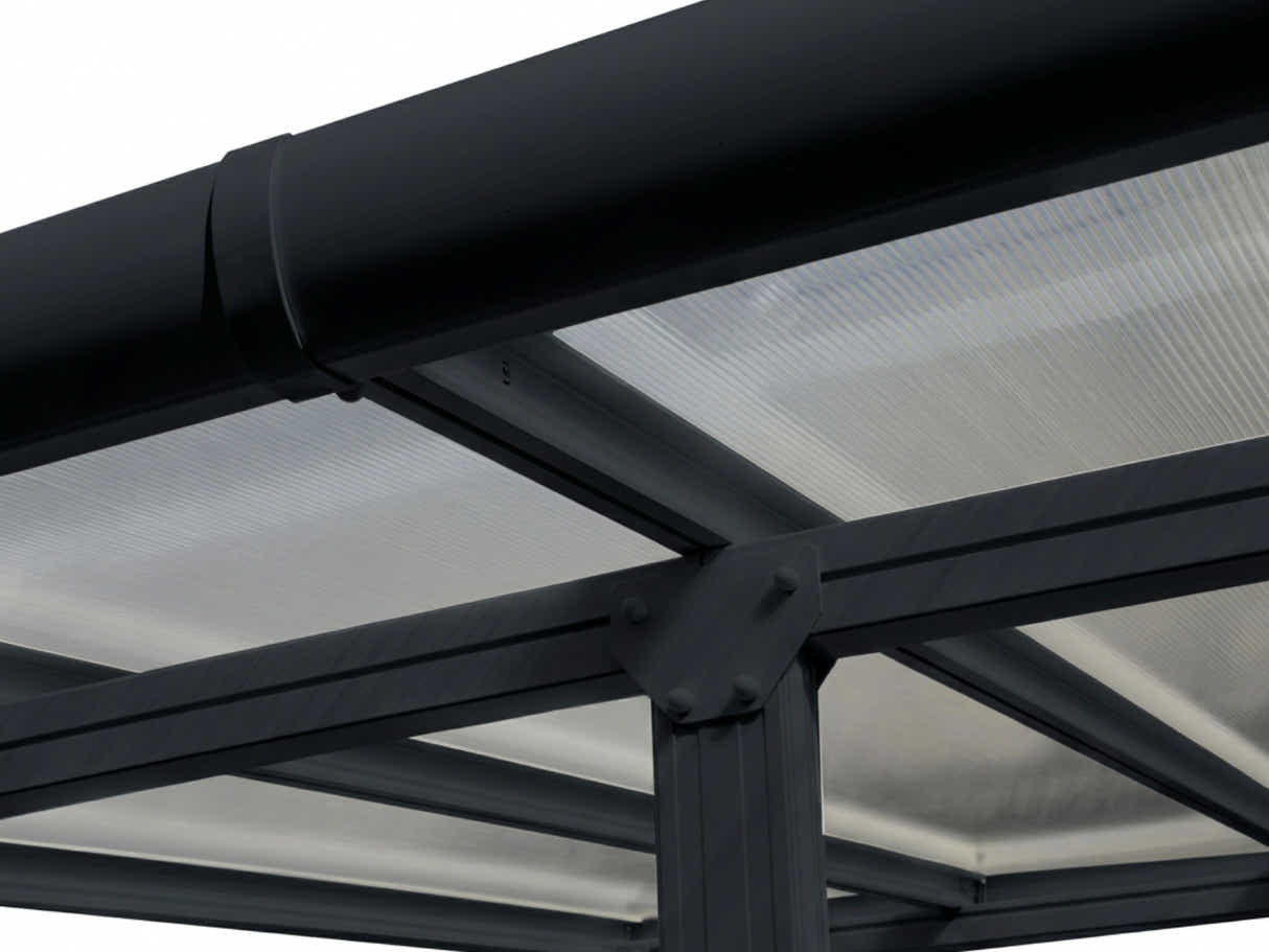 Aluminium Patio Canopy Grey - 10ft x 16ft