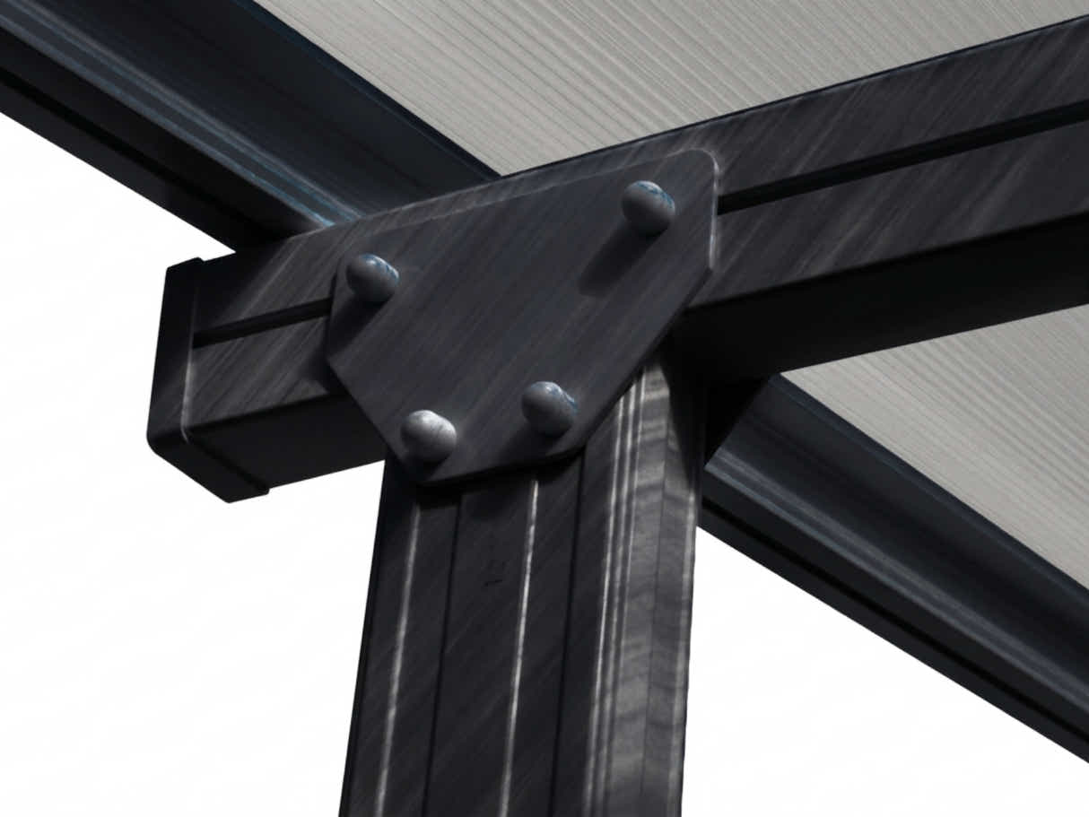 Aluminium Patio Canopy Grey - 10ft x 16ft
