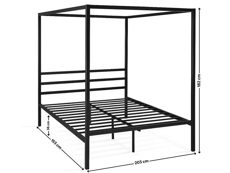 Canopy Bed Frame Black - Queen