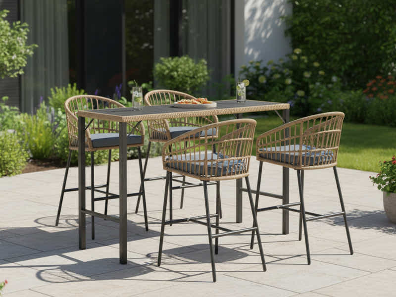 Naturlig 5-Piece Outdoor Bar Set