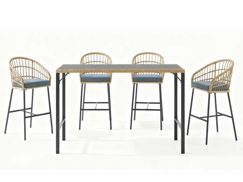 Naturlig 5-Piece Outdoor Bar Set