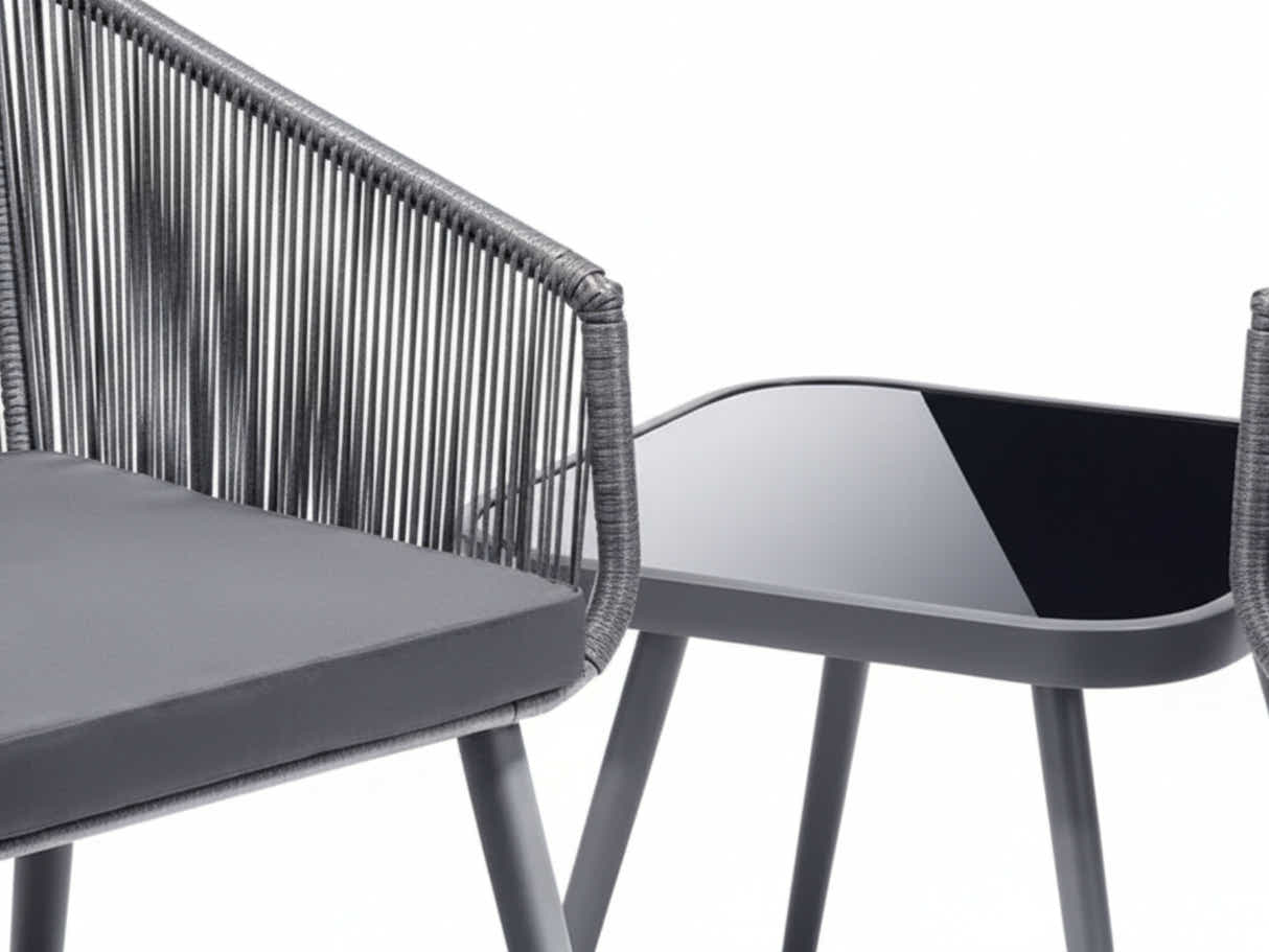 Tejp 3-Piece Outdoor Bistro Set - Grey