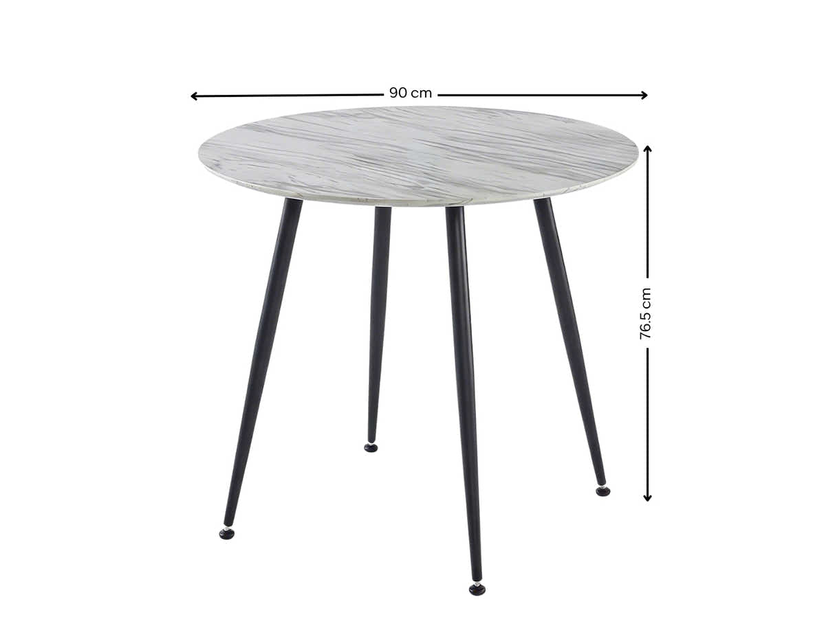 Fernando Round Dining Table with MDF Top - 90 cm