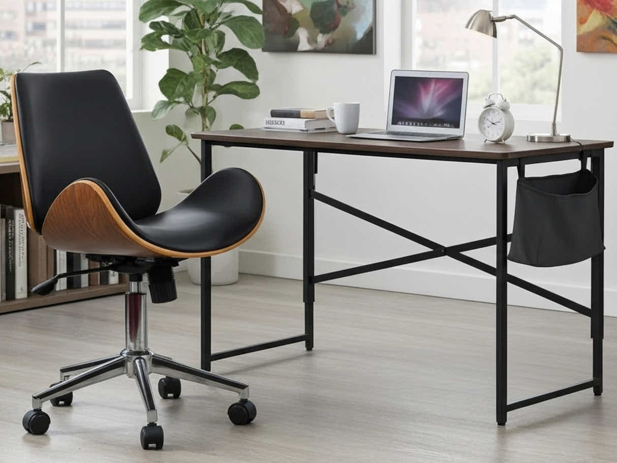 Koa Desk With Storage Bag & Bentwood Office Chair