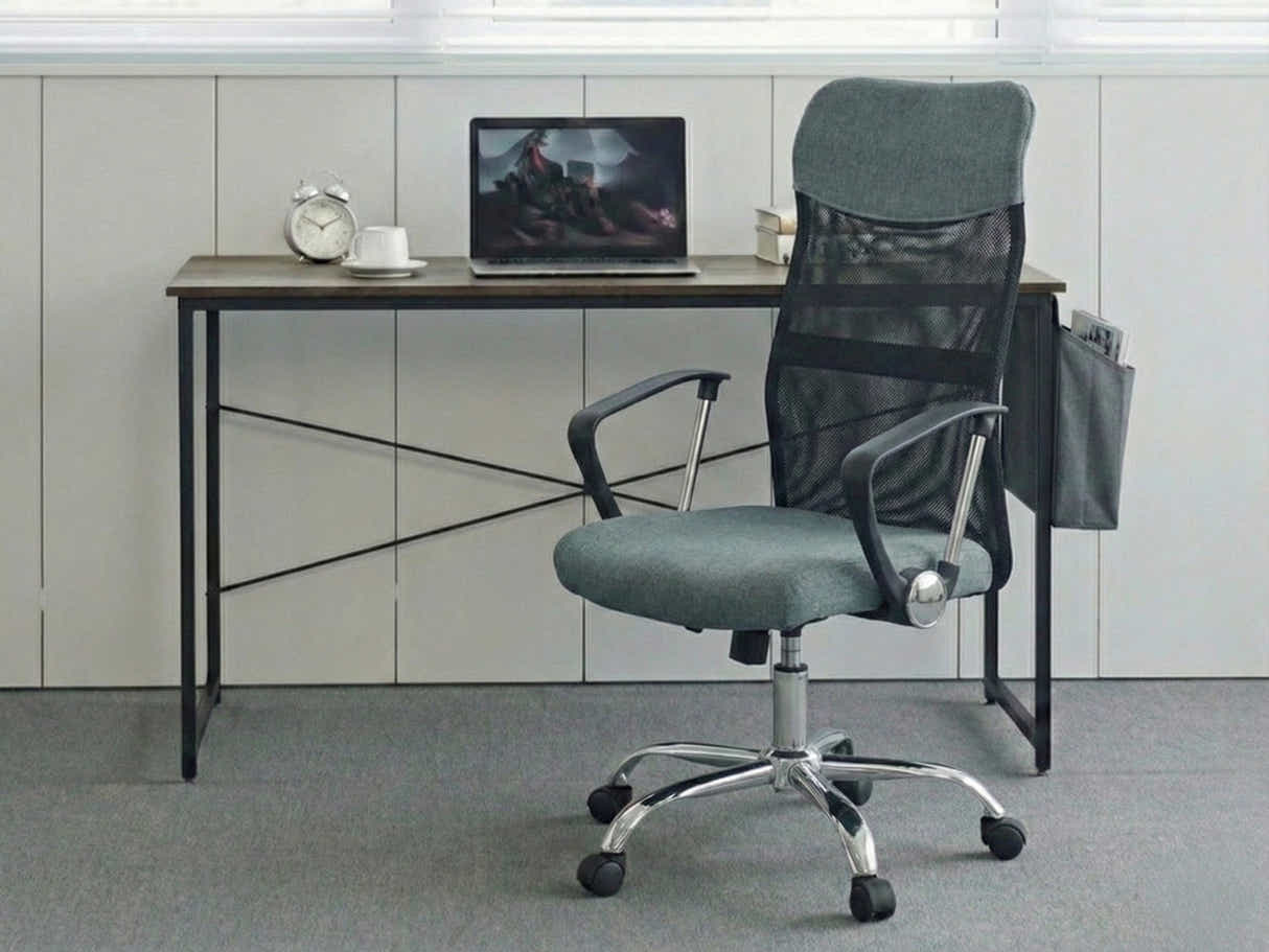 Koa Desk With Storage Bag & Meshmallow Office Chair 001 grey