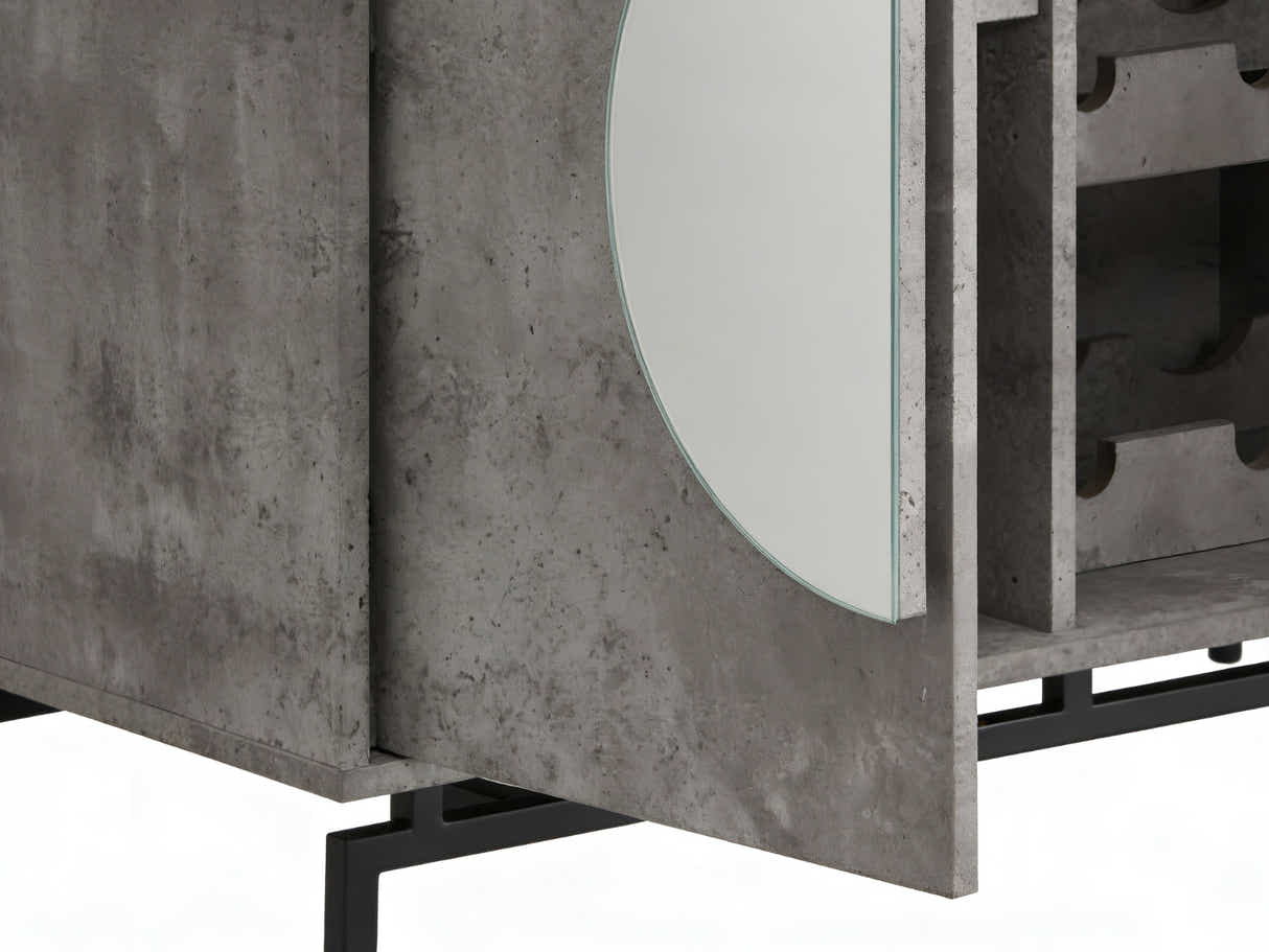 2-Door Wine Cabinet - Grey
