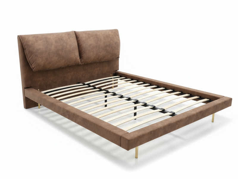 Rowina PU Bed Frame Khaki - Queen