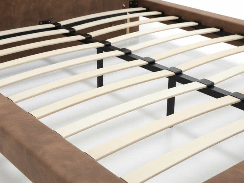 Rowina PU Bed Frame Khaki - Queen