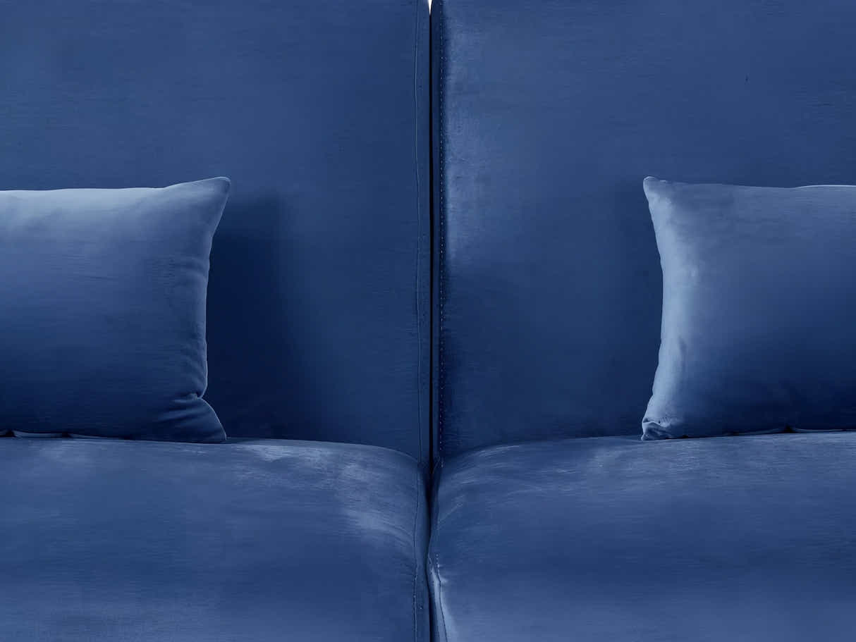 Limpley Velvet Sofa Bed - Blue