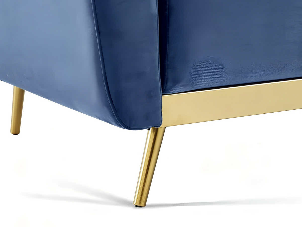 Limpley Velvet Sofa Bed - Blue