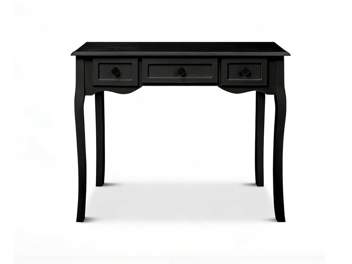 3-Drawer Console Table - Black