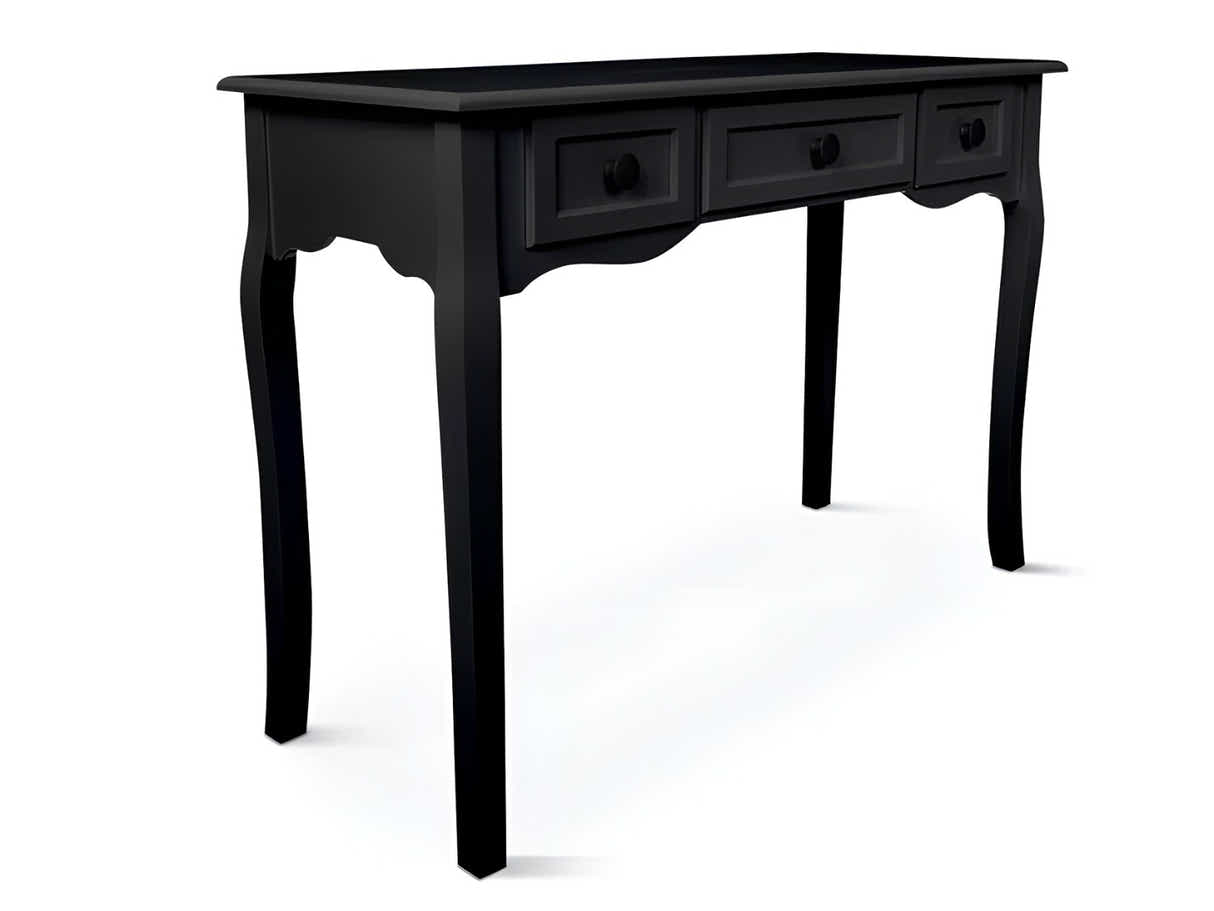 3-Drawer Console Table - Black