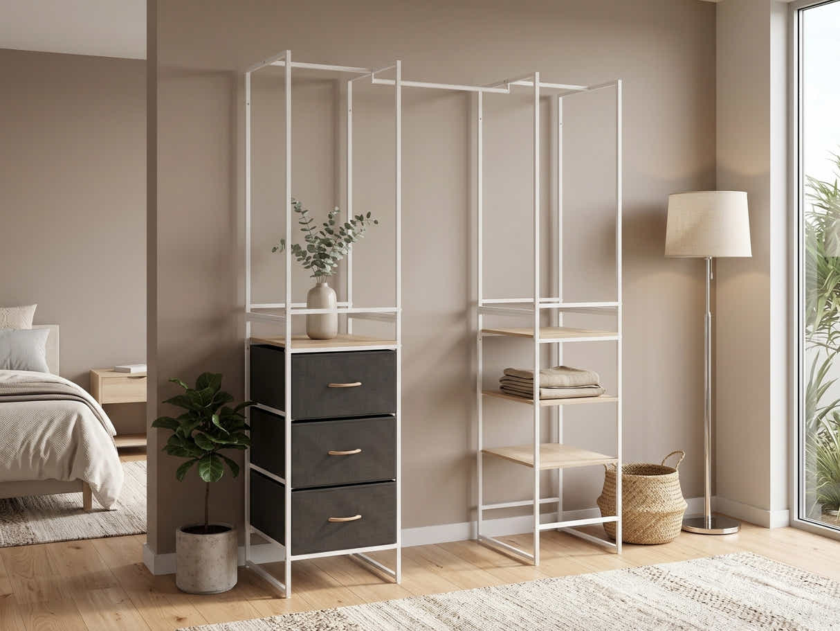 Delani Open Wardrobe Set