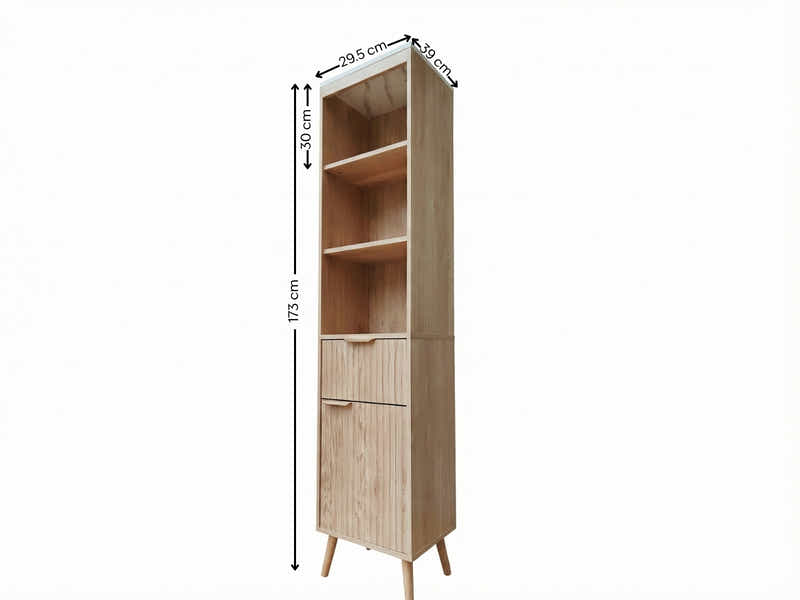 Bathroom Tower Cabinet - Oak