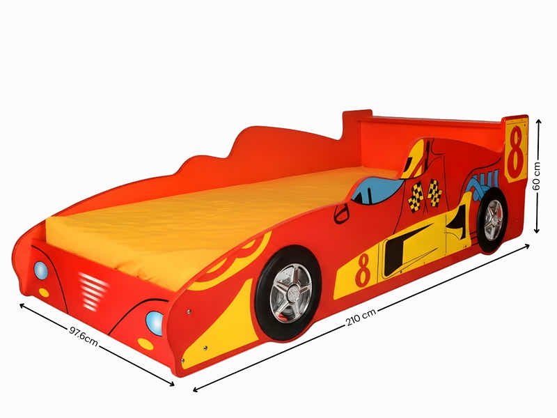 Supreme F1 Race Car Bed Frame Red - Single