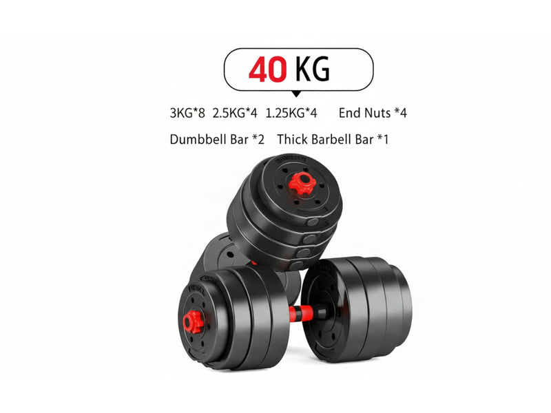 Dumbbell Set 3in1 Adjustable Barbell 40KG