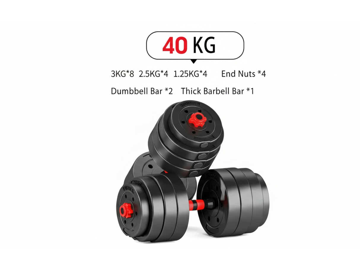 DS Dumbbell Set 3in1 Adjustable Barbell 40KG