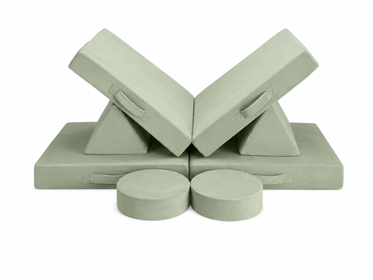 Kids 6-Piece Play Couch - Green