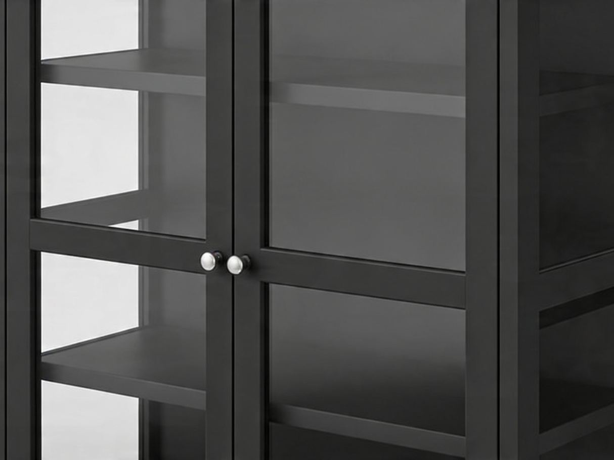 Lonna Steel Display Cabinet 1.8M Black New